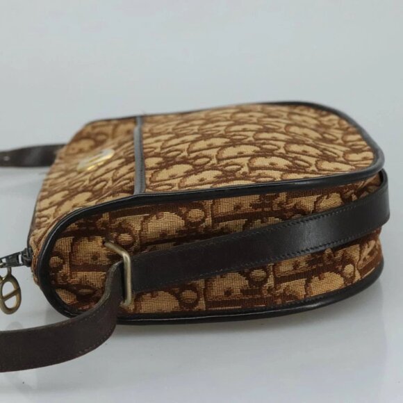 Christian Dior Trotter Canvas Shoulder Bag Brown Auth 108645V - Picture 6 of 14
